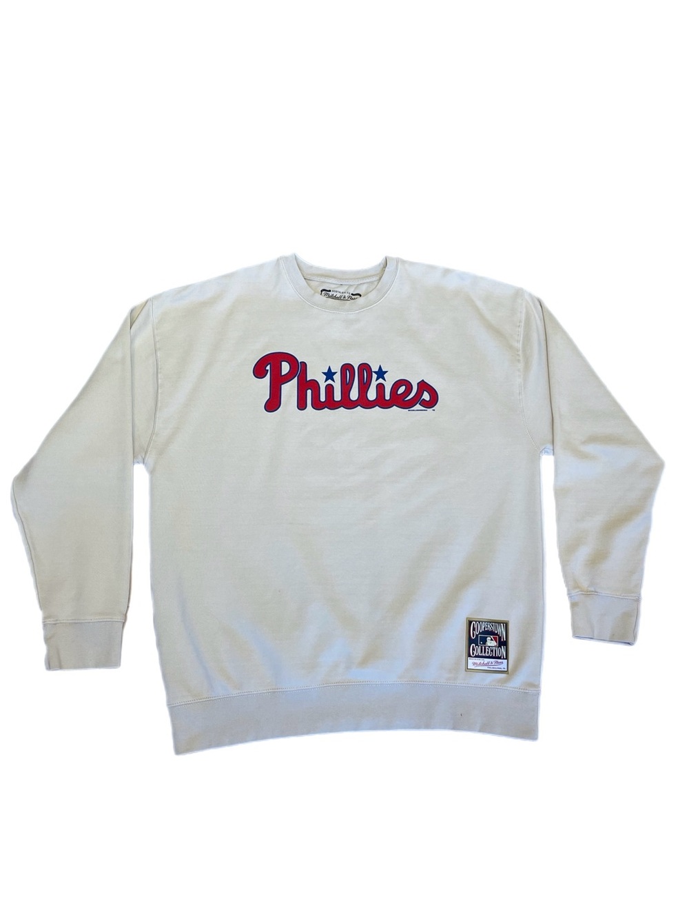 LIKE NEW! Philadelphia Phillies Mitchell & Ness Cooperstown Collection Crewneck